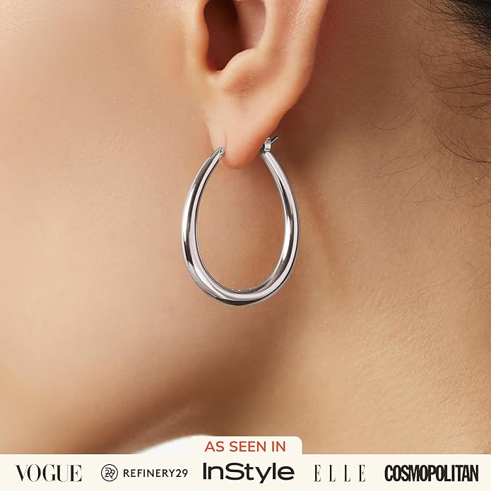 Ana Luisa Hoop Earrings for Women - 14K Gold Plated & Silver Rhodium Plated Assorted Earring Styles - Dainty, Small Gold Hoop Earrings - Hypoallergenic Tarnish-Free Jewelry - Gifts for Women