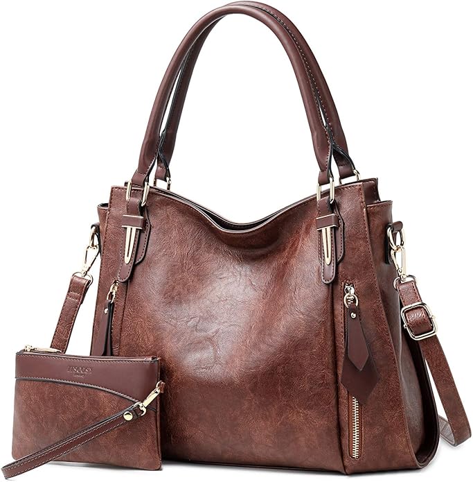 Women Tote Bag Handbags PU Leather Fashion Hobo Shoulder Bags with Adjustable Shoulder Strap