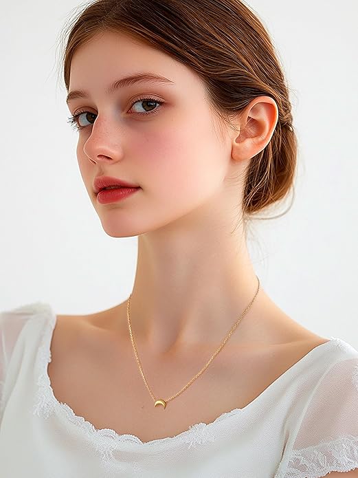 PROSILVER 925 Sterling Silver Necklace for Women | Dainty Delicate Adjustable Choker with Heart/Star/Moon/Vertical Bar Pendant, Hypoallergenic Tarnish Resistant Everyday Jewelry Gift for Her