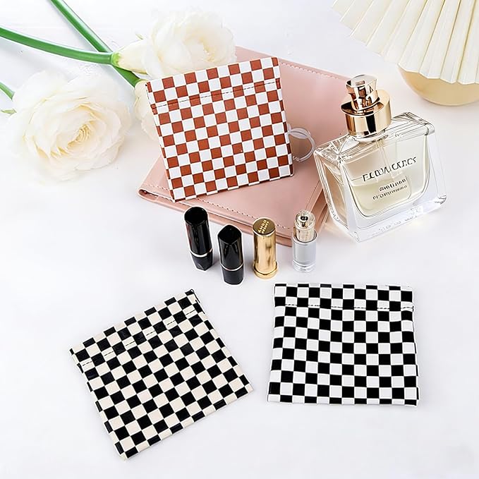 3 PCS Small Makeup Bag for Purse, Mini Portable Cosmetic Bags for Women, Coin Purse Lipstick Cosmetic Accessories Organizer, Small Travel Kit Storage Pouch