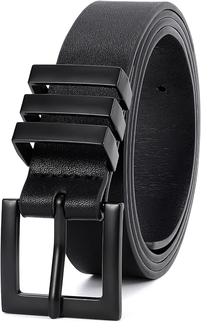 XZQTIVE Plus Size Women's Leather Belts for Jeans Pants Dress Fashion Ladies Waist Belt with Square Gold Buckle