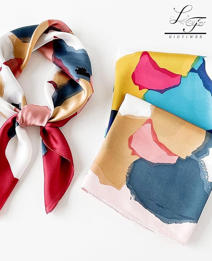 Satin Bandanas Head Scarf For Women Hair Scarves Accessories Lightweight Fashion Wrap Neck Silk Sleeping Headscarf