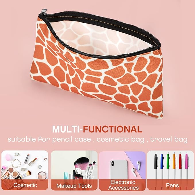 Reginary 20 Pieces Cosmetic Bag for Women, Roomy Makeup Bags with Zipper Toiletry Bag Pouch Travel Accessory Organizer Gifts, 7 x 4.3 Inches(Leopard)