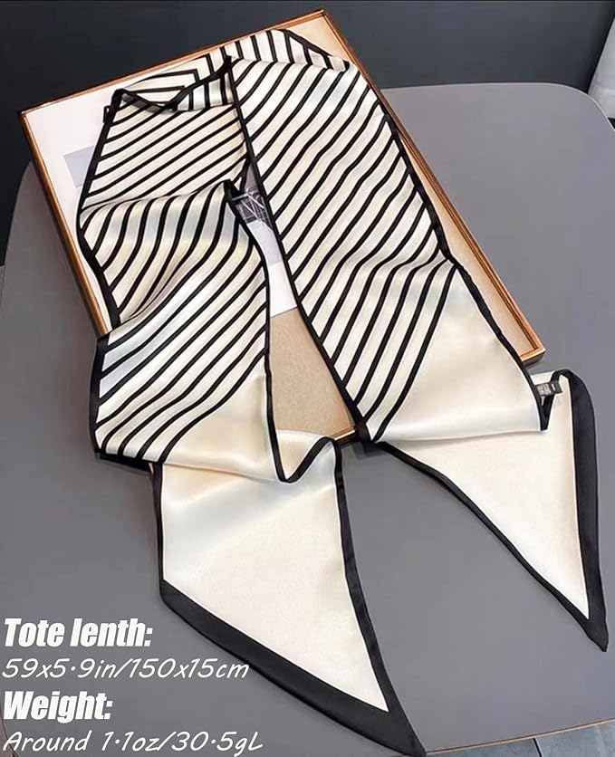 Head Scarf Hair Neck Scarves For Women Purse Bag Scarfs For Handbags Silky Long Thin Satin Headscarf Fashion
