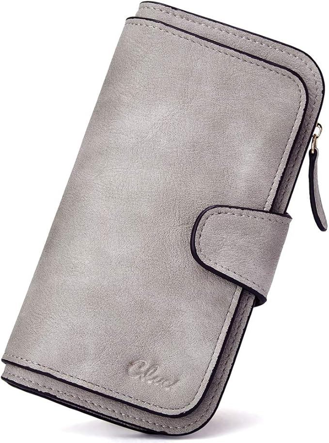 CLUCI Wallet For Women PU Leather RFID Blocking Womens Wallet Bifold Card Holder with ID Window Gifts for Women Birthday | RFID Blocking, Designer, Trifold, Card Holder, ID Window