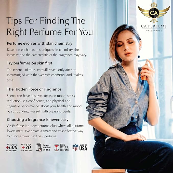 CA Perfume Impression of Glam Jasmine For Women Replica Fragrance Body Oil Dupes Alcohol-Free Sample Travel Size Concentrated Long Lasting Roll-On 0.3 Fl Oz/10ml