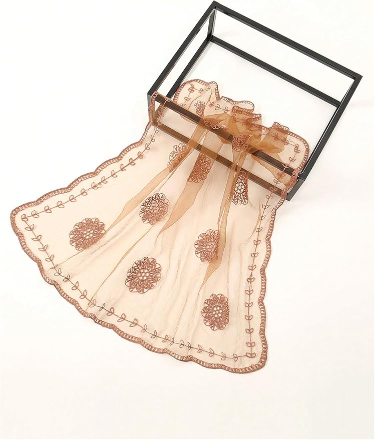 Floerns Women's Flower Embroidery Hair Scarf Headband Sheer Lace Hair Bandana