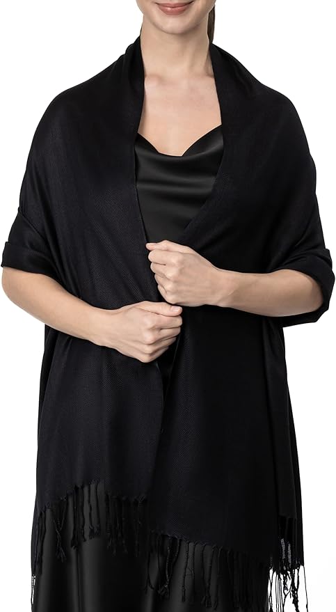 Achillea Soft Silky Pashmina Scarf for Women – Shawl Wrap for Evening Dresses, Bridesmaids, Weddings & Everyday Wear