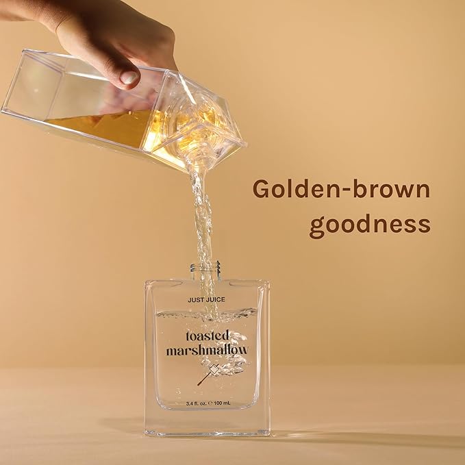 Just Juice Toasted Marshmallow - Vanilla Perfume for Women and Men - Gourmand Mini Travel Perfume with Caramel, Marshmallow, Amber Notes - 0.33 oz