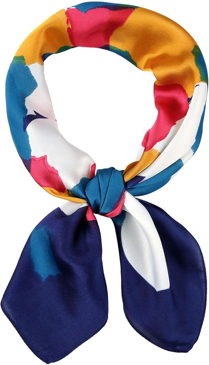Dailyacc Hair Bandanas Scarf For Women Lightweight Fashion Neck Silk Satin Head Scarves For Sleeping Handbags Scarf