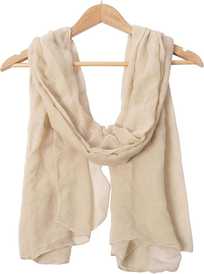 woogwin Women's Cotton Scarves Lady Light Soft Fashion Solid Scarf Wrap Shawl