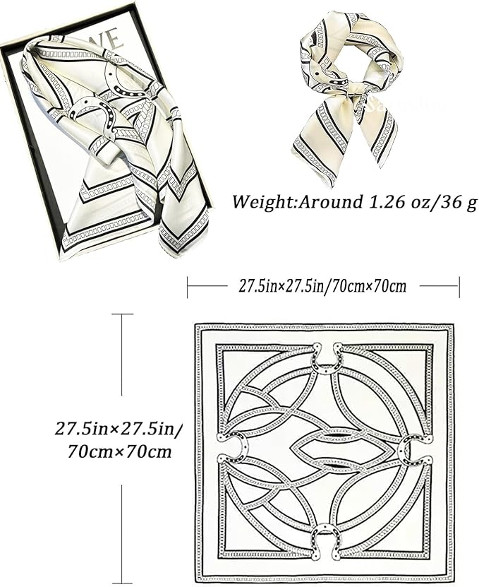 Neck Scarf For Womens Silky Head Scarves Hair Bandanas Square Scarf Fashion Accessories lightweight