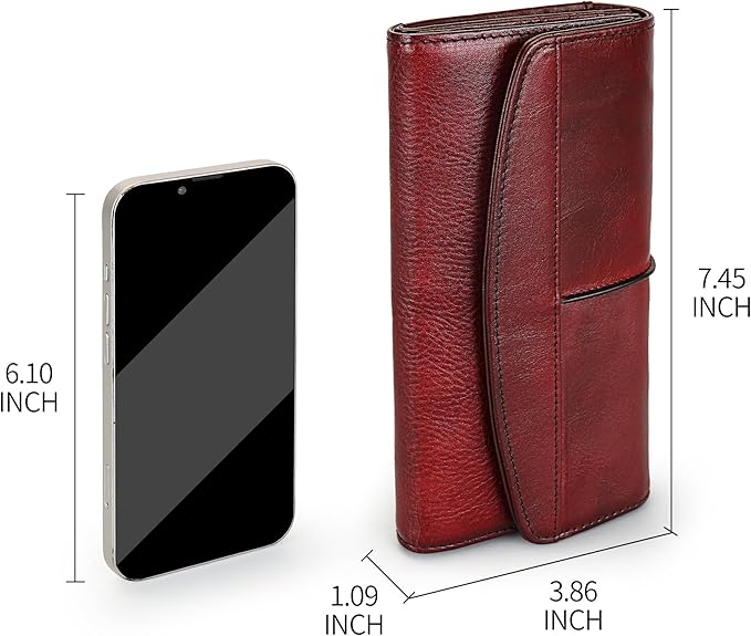 Wallets for Women Large Capacity Leather Clutch Wallet Card Organizer Women's Purse