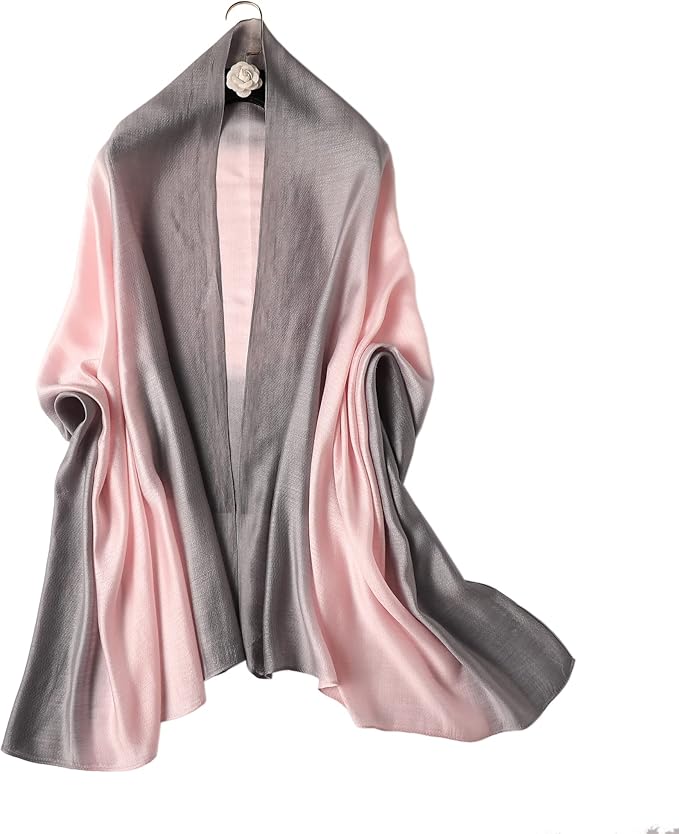 WINCESS.YU Women Gradient Scarf Long Shawls and Wraps Fashion Plain Pashmina Formal Scarf