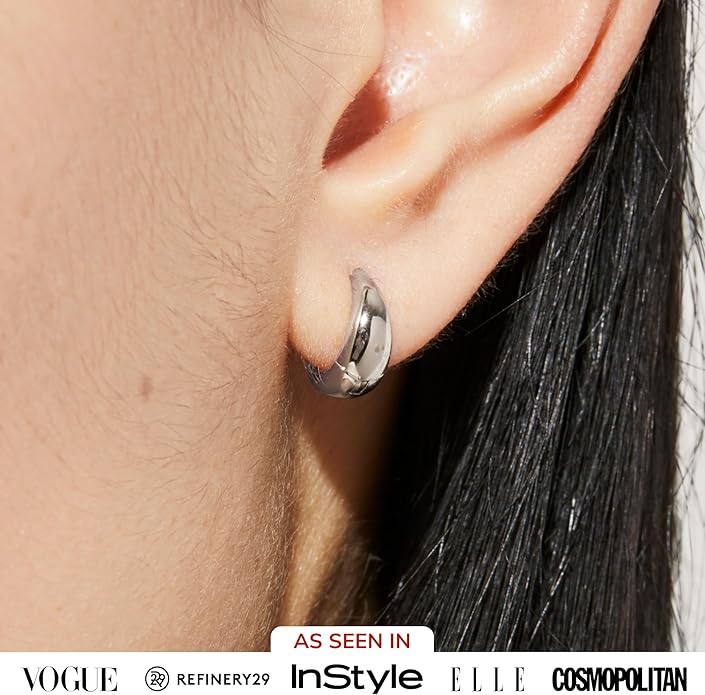 Ana Luisa Hoop Earrings for Women - 14K Gold Plated & Silver Rhodium Plated Assorted Earring Styles - Dainty, Small Gold Hoop Earrings - Hypoallergenic Tarnish-Free Jewelry - Gifts for Women