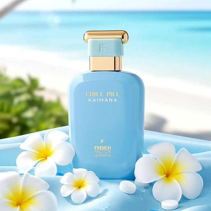 French Factor Chillpill Kaimana Women’s Perfume | Premium Long-Lasting Eau de Parfum | Floral Fruity Amber Fougere with Lavender, Mandarin, Jasmine & Vanilla | 100ml