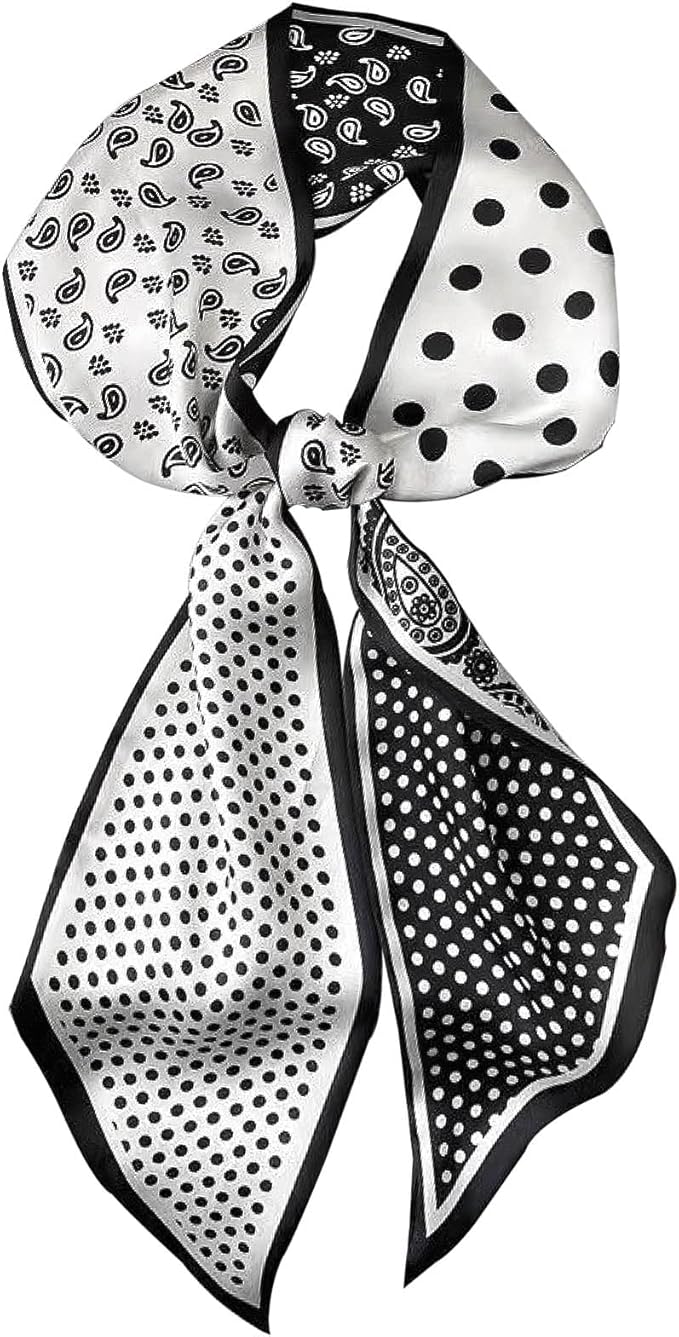Head Scarf Hair Neck Scarves For Women Purse Bag Scarfs For Handbags Silky Long Thin Satin Headscarf Fashion