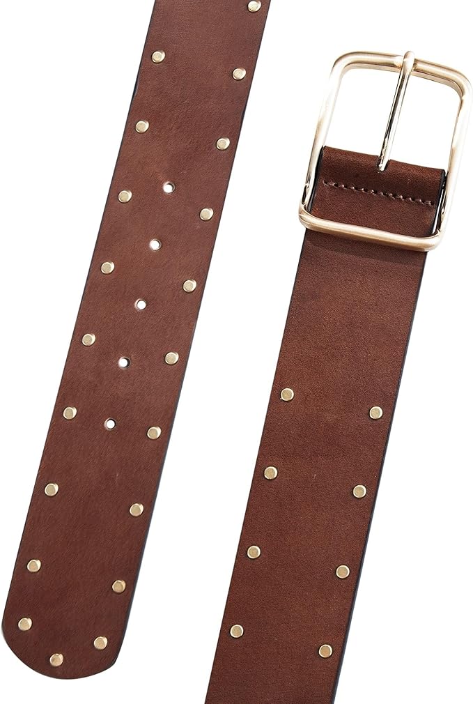 Lucky Brand womens Studded Leather Belt | Stylish | Classic | Modern | Jeans | Pants | Skirt | Dress
