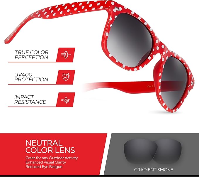 Retro Rewind Polka Dot Vintage Fashion Sunglasses for Women UV400