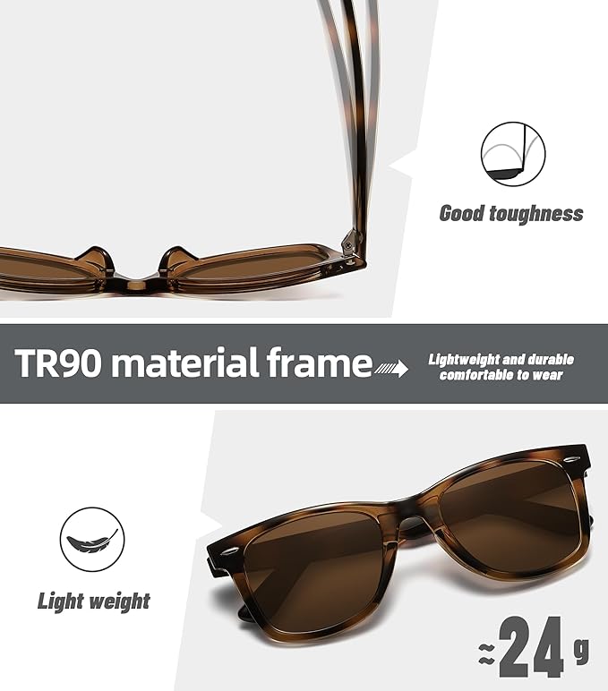 MEETSUN Polarized Sunglasses for Women Men Classic Retro Square Frame Driving Sun Glasses UV Protection
