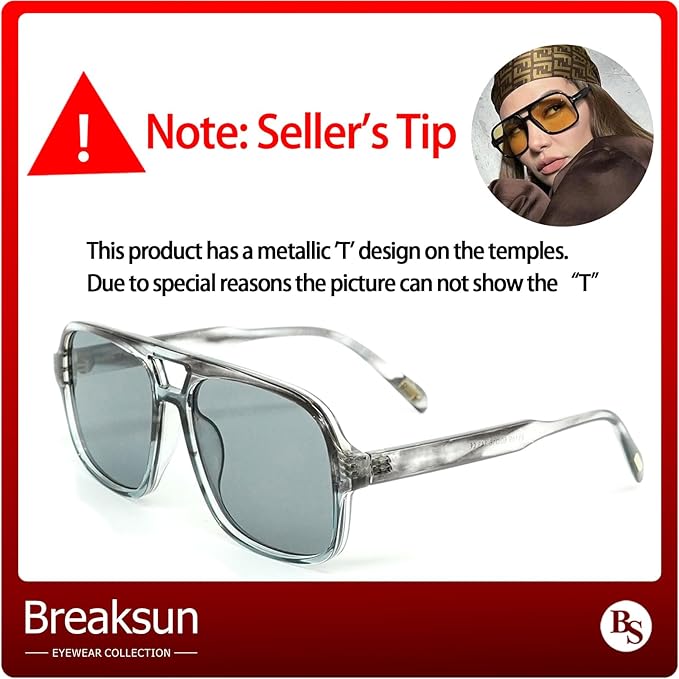 Retro Aviator Sunglasses for Women Men Trendy Classic 70s Square Aviator Sun Glasses Vintage Shades