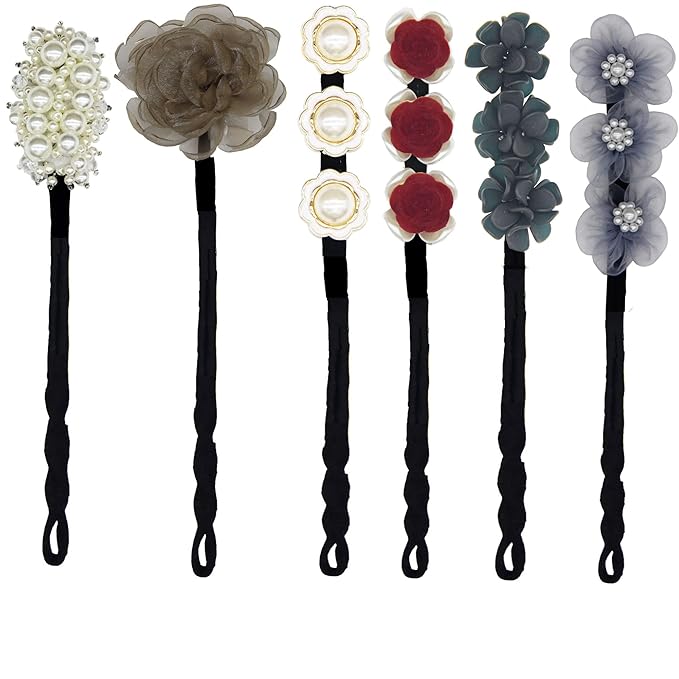 Hair Bun Maker and Hairstyle Shaper - 3 Pieces Round Bun and Crown Clips, Lazy Hair Curlers for Women, Girls & Kids (Style 5)