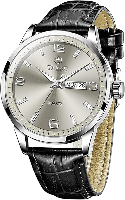 Watches for Men Adjustable Large Arabic Numerals Mens Watches Waterproof Band with Date Popular Quartz Men's Wrist Watch