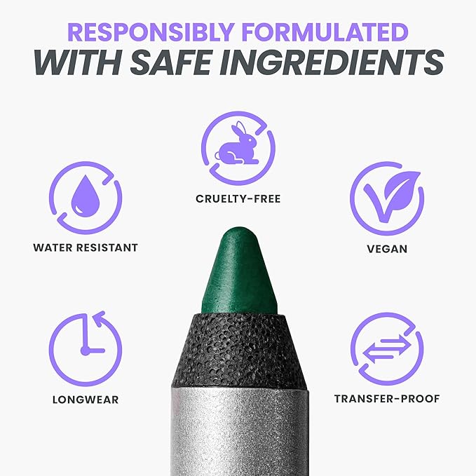 Wonderskin Eyeliner Pencil, 1440 Longwear Green Eyeliner Pencil - Waterproof, Sharpenable & Smudge Proof