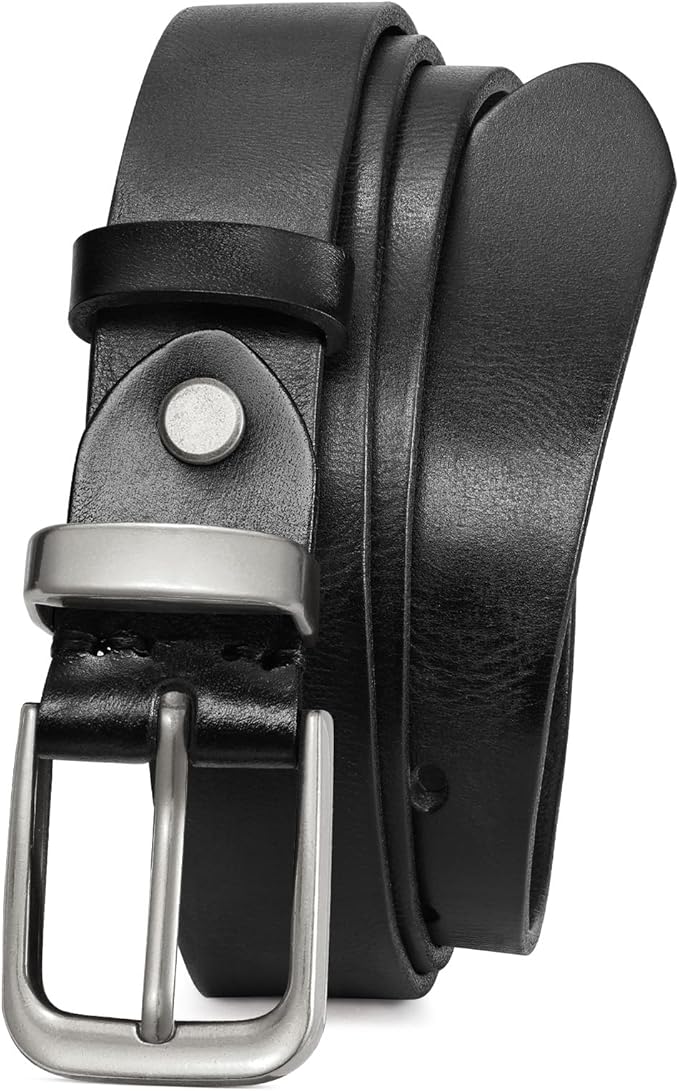 JASGOOD Women Belt Genuine leather Belt with Vintage Metal Buckle,Ladies Full Grain Leather Belt for Jeans Pants