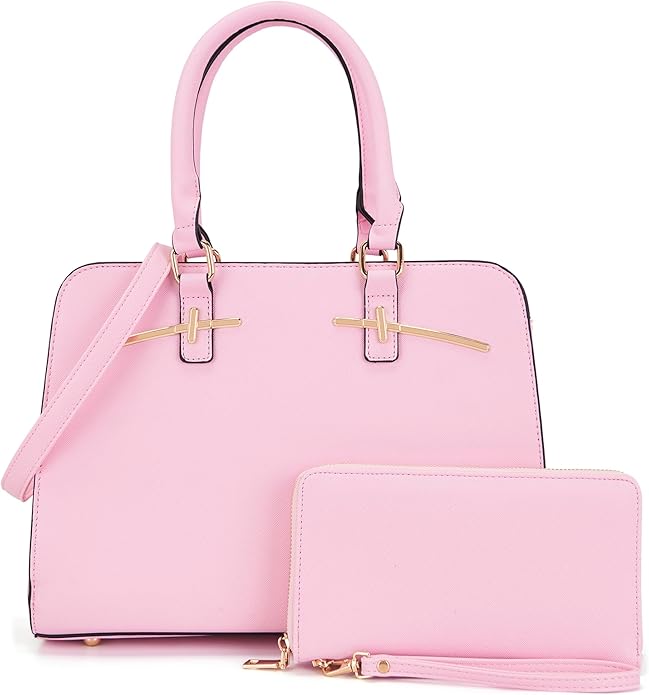 Purses for Women Handbag Wallet Tote Shoulder Hobo Bag Top Handle Satchel Purse Set 2pcs with 3 Compartments