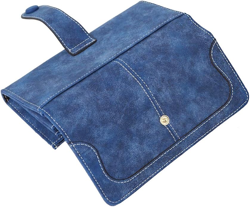 Women's Vegan Leather 17 Card Slots Card Holder Long Big Bifold Wallet
