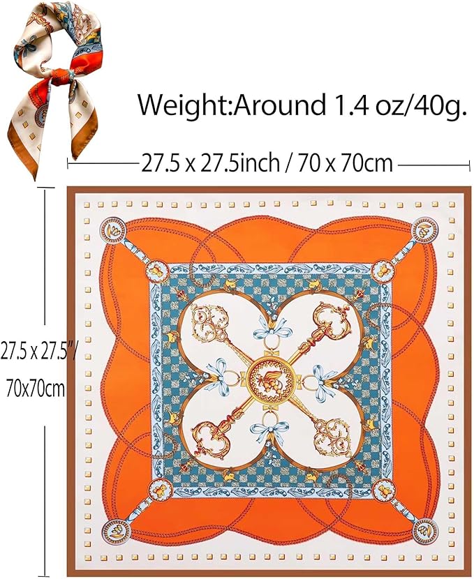 Dailyacc Hair Bandanas Scarf For Women Lightweight Fashion Neck Silk Satin Head Scarves For Sleeping Handbags Scarf