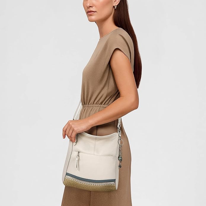 The Sak Lucia Crossbody Bag in Leather, Convertible Purse with Adjustable Strap
