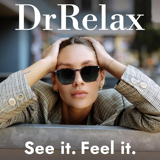 DrRelax Retro Sunglasses Womens Trendy Round Polarized Shades Sun Glasses