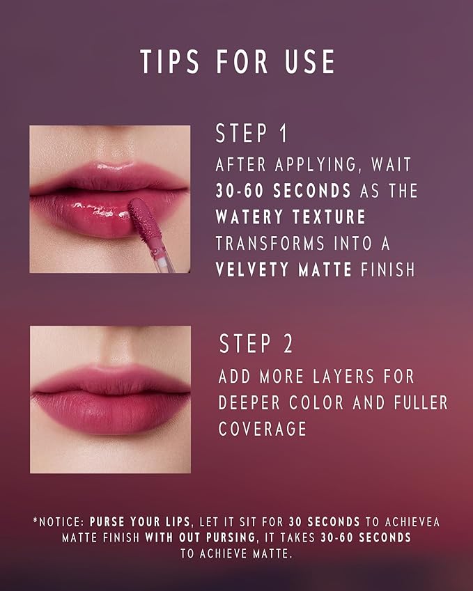 Altera Blurring Lip Tint 013 Flush, Medium Pink Glossy to Soft Matte Finish, Blur Lip Lines, Weightless No-Sticky Airy Velvet Texture, Vibrant Hydrating Long-Lasting Lip Stain