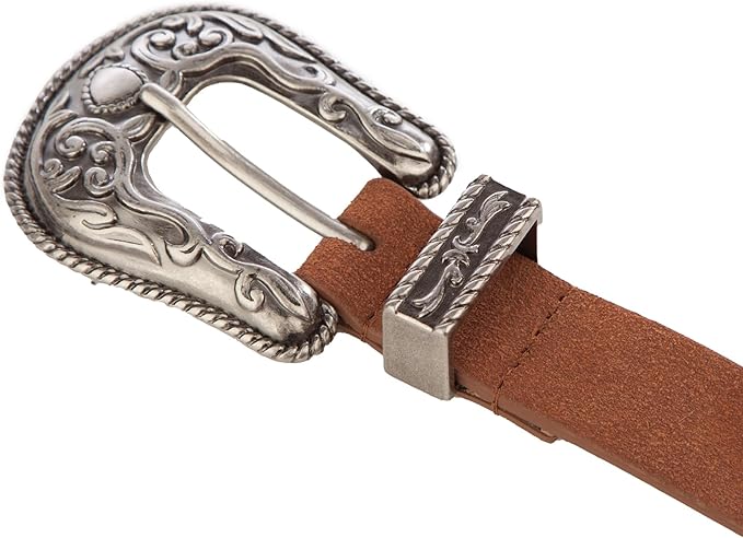 Lucky Brand Women's Western-Inspired Leather Belt | Classic | American Heritage | Casual | Vintage | Cowboy