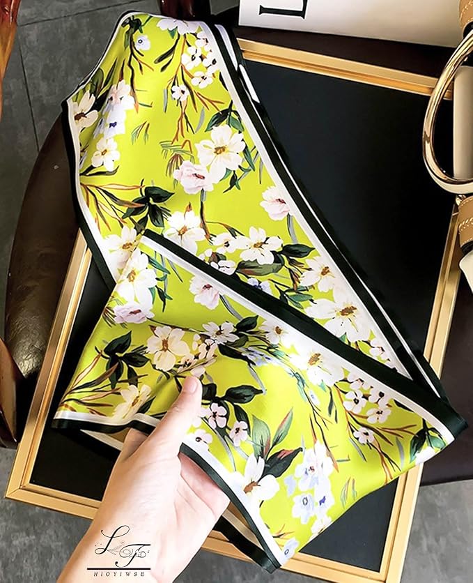 Head Scarf Hair Neck Scarves For Women Purse Bag Scarfs For Handbags Silky Long Thin Satin Headscarf Fashion
