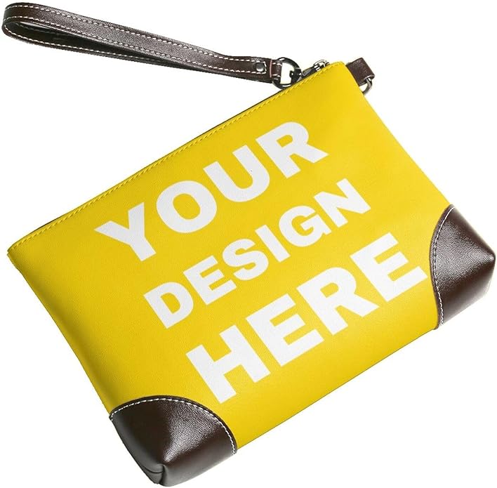 Custom Leather Wristlet Personalized Wallets For Women Men Wristlet Handbags Customized Clutch Purses For Women