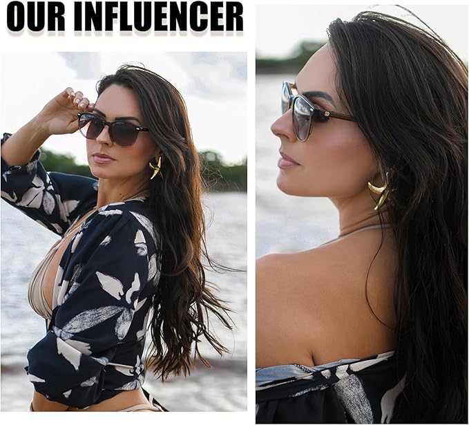 DUCO Polarized Sunglasses for Women Retro Round Women's Sunglasses Classic Vintage UV400 Shades DC1230