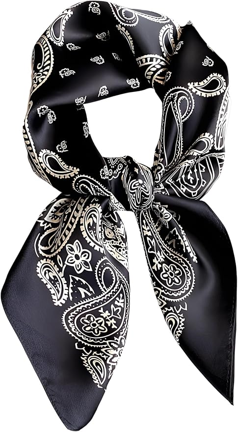 Dailyacc Hair Bandanas Scarf For Women Lightweight Fashion Neck Silk Satin Head Scarves For Sleeping Handbags Scarf