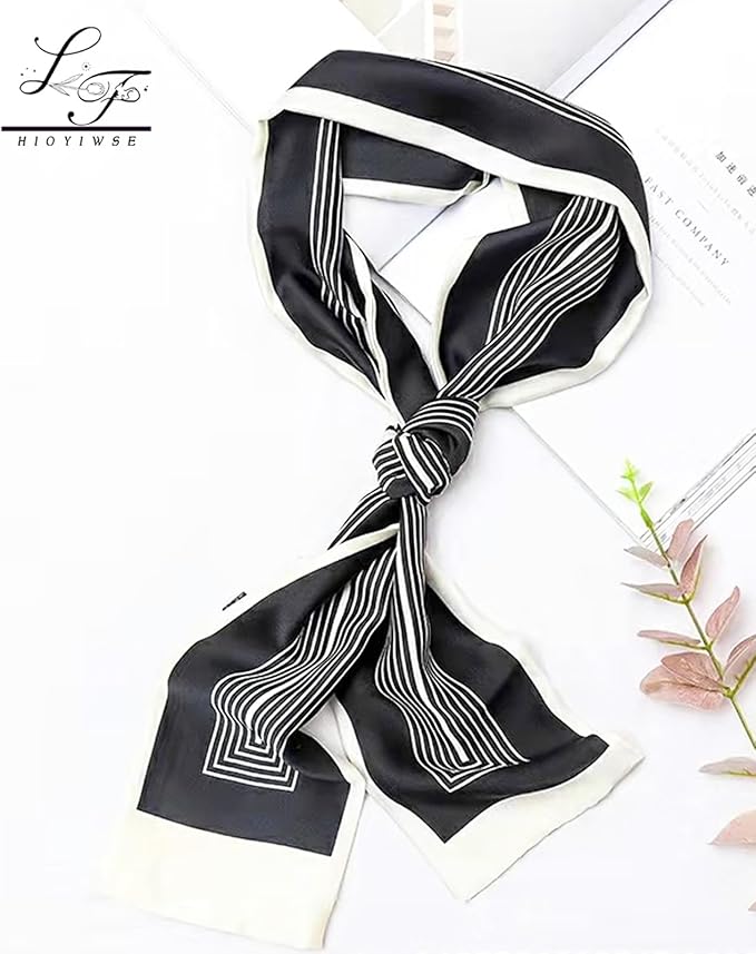 Head Scarf Hair Neck Scarves For Women Purse Bag Scarfs For Handbags Silky Long Thin Satin Headscarf Fashion