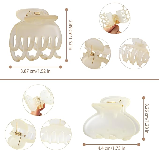 Jelly Colorful Hair Clips for Women, 12PCS Small Hair Clips 4 Style 1.6 Inch Banana Claw Clips Non-Slip Cute Hair Accessories Ideal Gifts for Girls