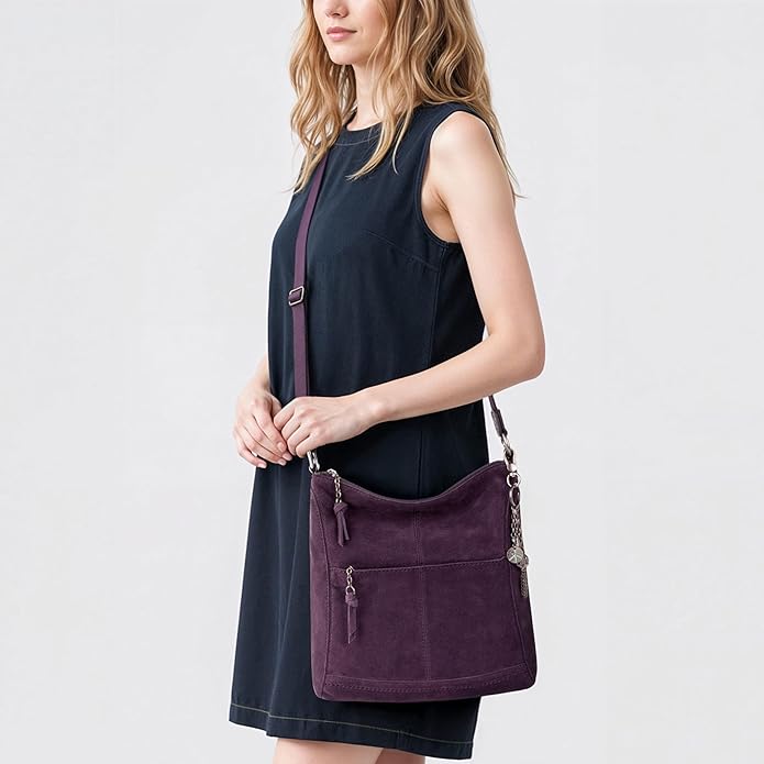 The Sak Lucia Crossbody Bag in Leather, Convertible Purse with Adjustable Strap