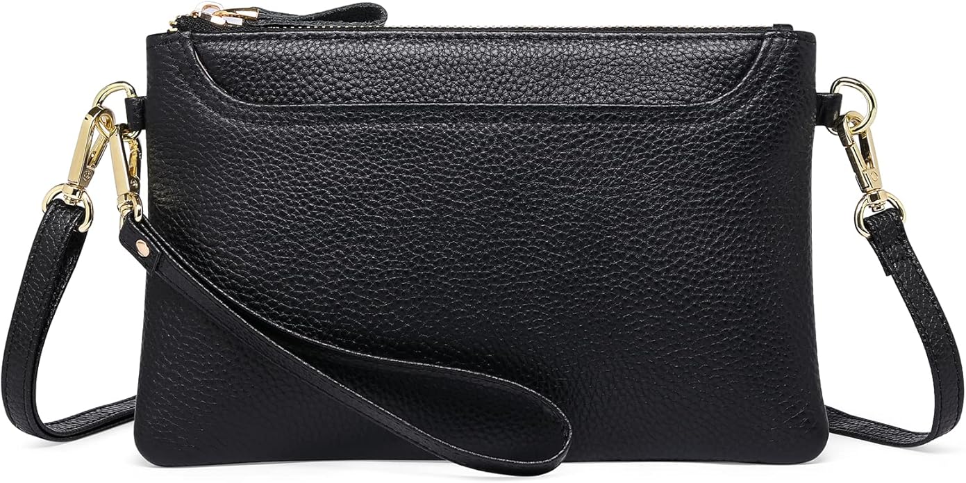 SENDEFN Leather Wristlet Clutch Small Women Crossbody Shoulder Bag Wallet Purses RIFD Card Slots