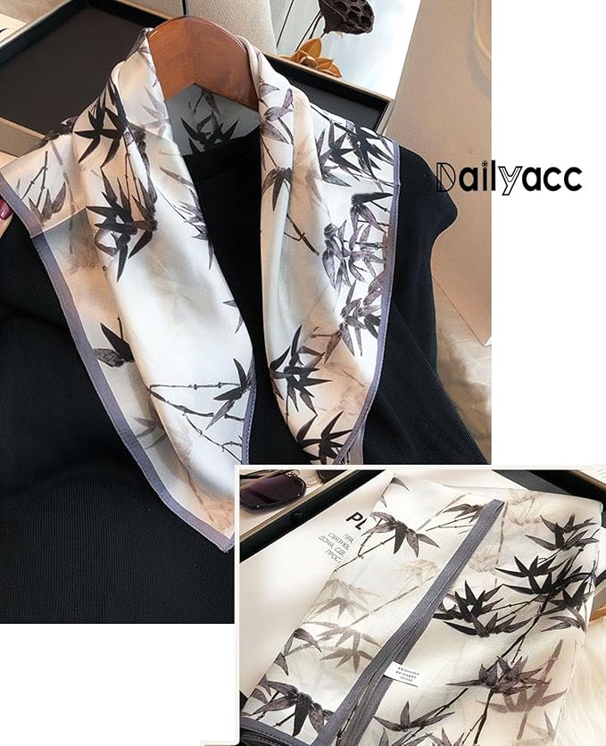 Dailyacc Hair Bandanas Scarf For Women Lightweight Fashion Neck Silk Satin Head Scarves For Sleeping Handbags Scarf