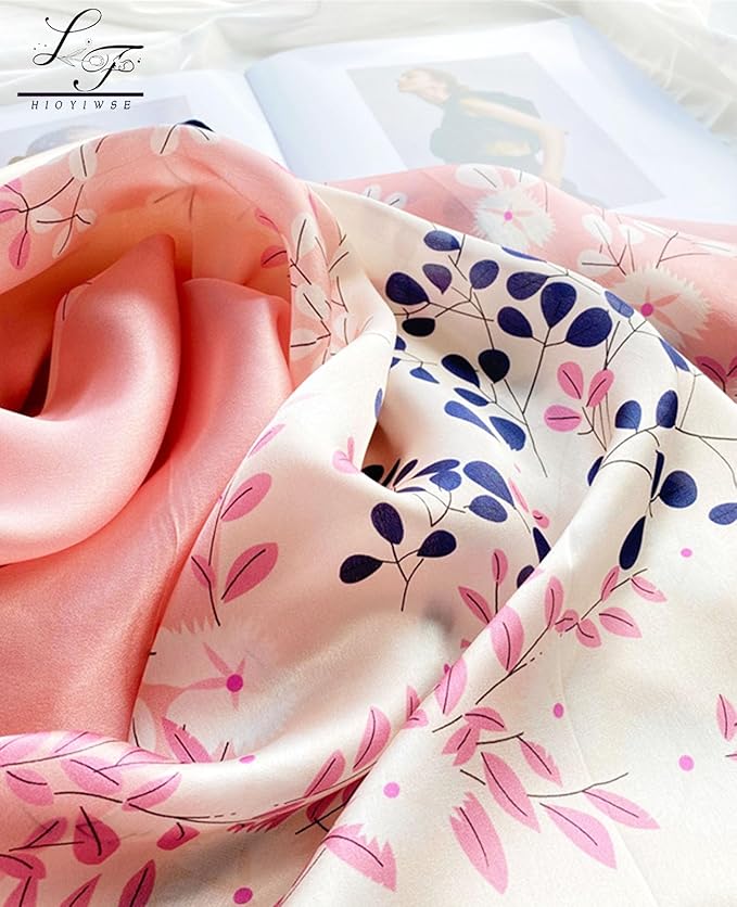 Head Scarf Hair Neck Scarves For Women Purse Bag Scarfs For Handbags Silky Long Thin Satin Headscarf Fashion