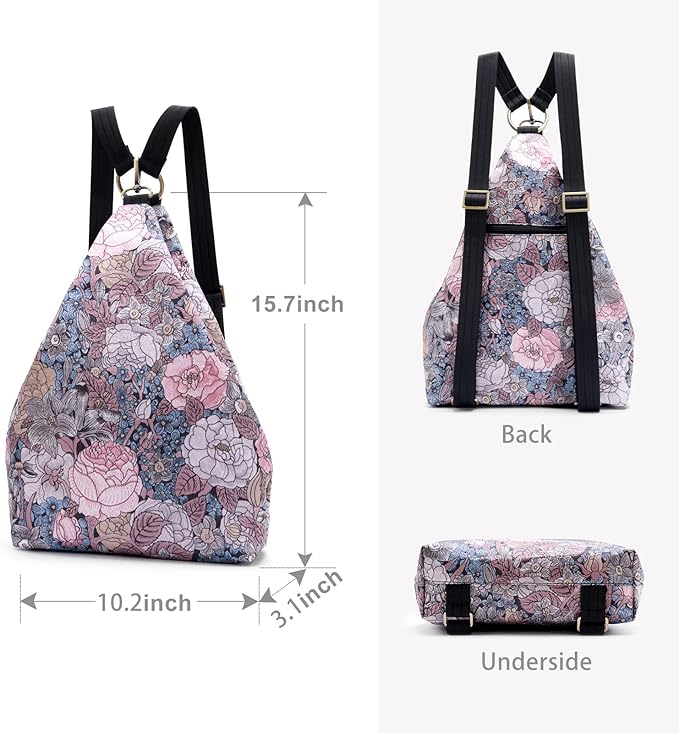 Black Butterfly Premium Backpack for Women, Bohemia Style Fashion Casual Daypack Backpack, Small Backpack Purse (07-grey)