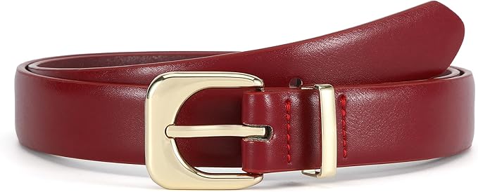 Earnda Belts for Women Faux Leather Waist Belt with Gold/Silver Buckle Casual Jeans Pants Dresses