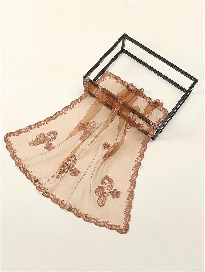 Floerns Women's Flower Embroidery Hair Scarf Headband Sheer Lace Hair Bandana