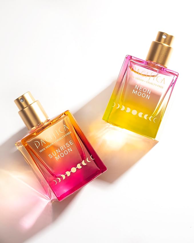 Pacifica Beauty | Sunrise Moon Spray Perfume | Peach, Cardamom, Madarin Notes | Natural + Essential Oils | Clean Fragrance | Vegan + Cruelty Free | Gifts for Her, 1 Fl Oz (Pack of 1)